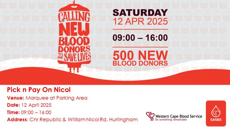 Call for blood donation 12 April 2025